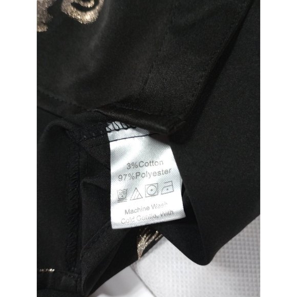 ZEROYAA Mens S Hipster Gold Rose Printed Slim Fit Short Sleeve Button Down - Picture 7 of 9